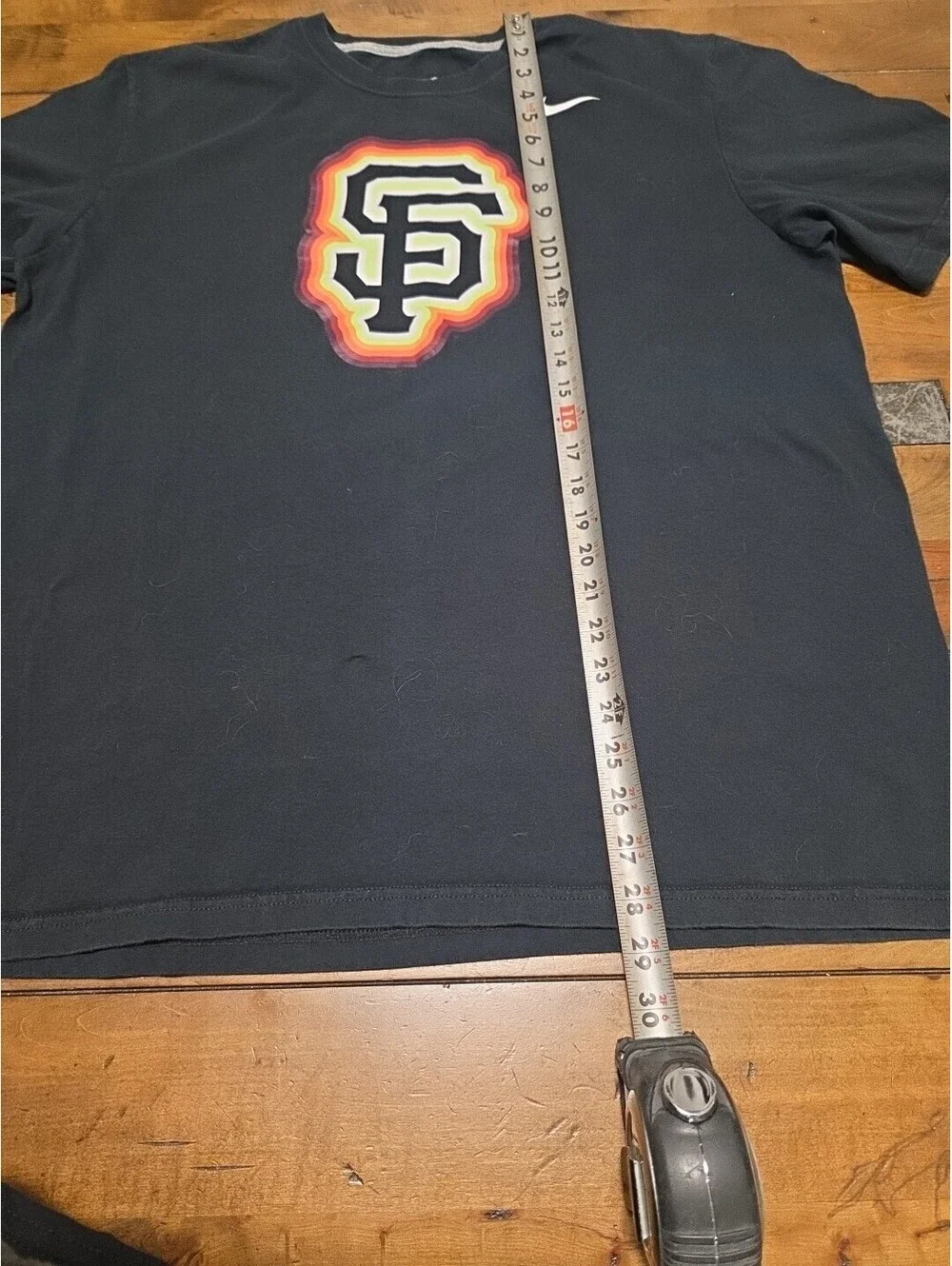 Nike SF Giants Shirt Mens XL Black City Connect Sunset Logo MLB Baseball Tee
